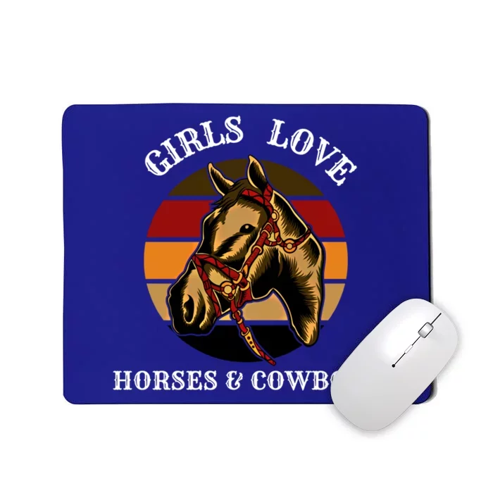 Horse Lovers  Love Horses And Cow Western Lover Gift Mousepad