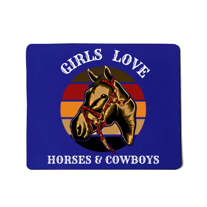 Horse Lovers  Love Horses And Cow Western Lover Gift Mousepad