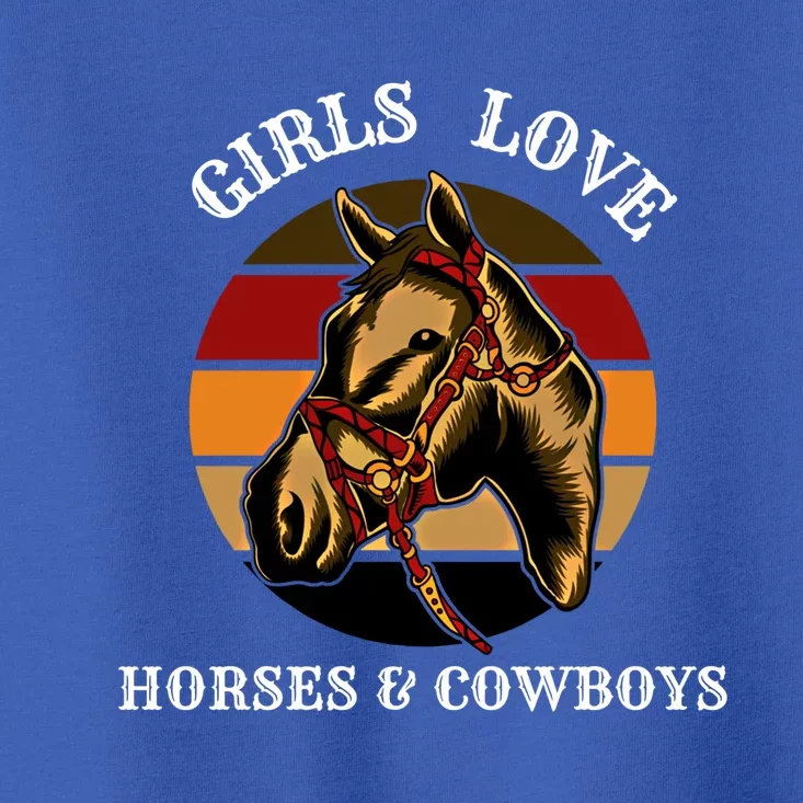 Horse Lovers  Love Horses And Cow Western Lover Gift Toddler T-Shirt