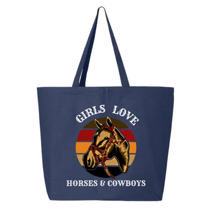 Horse Lovers  Love Horses And Cow Western Lover Gift 25L Jumbo Tote