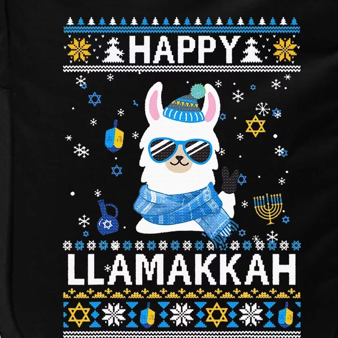 Happy Llamakkah Llama Ugly Hanukkah Ugly Sweater Impact Tech Backpack