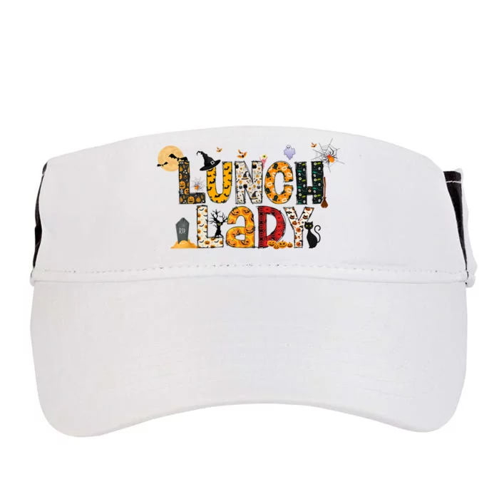 Halloween Lunch Lady Cafeteria Spooky Lunch Lady Halloween Adult Drive Performance Visor