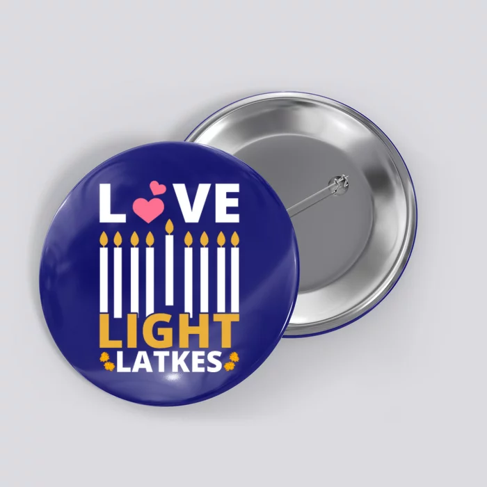 Hanukkah Love Light Latkes Gift Button