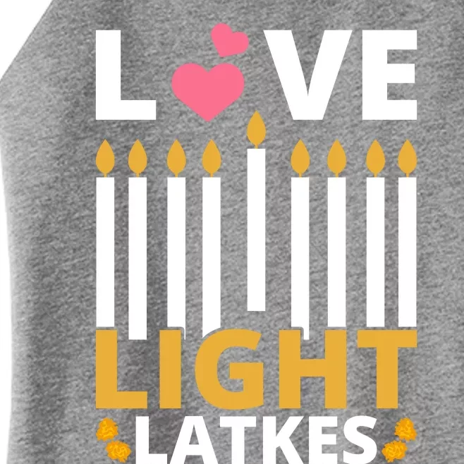 Hanukkah Love Light Latkes Gift Women’s Perfect Tri Rocker Tank