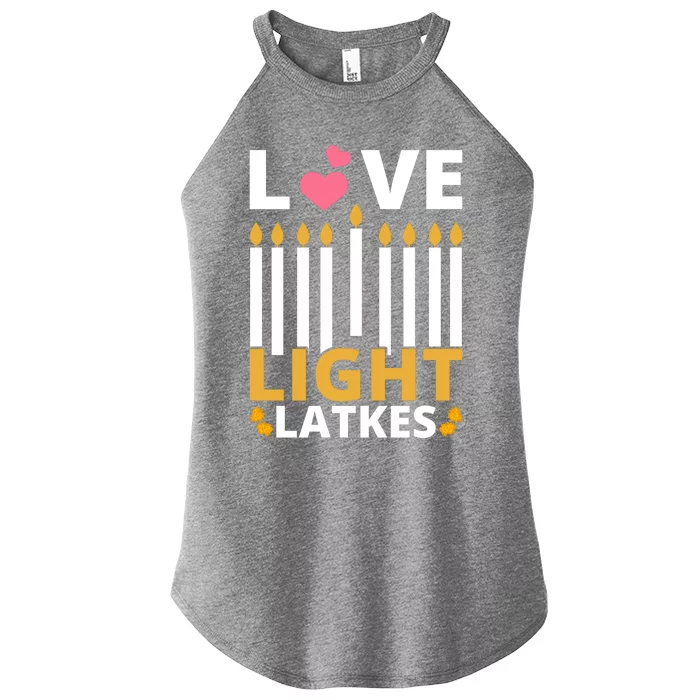 Hanukkah Love Light Latkes Gift Women’s Perfect Tri Rocker Tank