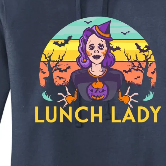 Halloween Lunch Lady Cafeteria Spooky Lunch Lady Halloween Women's Pullover Hoodie