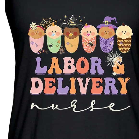 Halloween L&D Labor And Delivery Nurse Party Costume Ladies Essential Flowy Tank