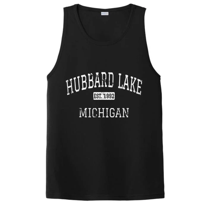 Hubbard Lake Michigan Mi Vintage Performance Tank