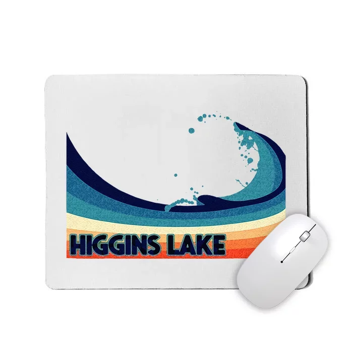 Higgins Lake Michigan Retro Boating Sailing & Fishing Mousepad