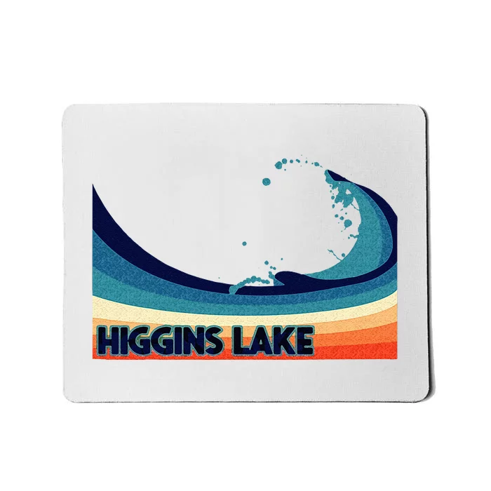 Higgins Lake Michigan Retro Boating Sailing & Fishing Mousepad