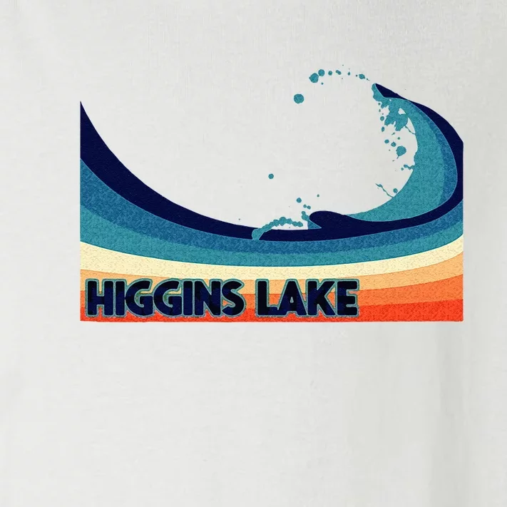 Higgins Lake Michigan Retro Boating Sailing & Fishing Toddler Long Sleeve Shirt