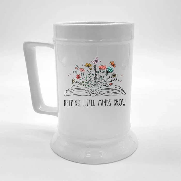 Helping Little Minds Grow Wildflowers Teacher To School Front & Back Beer Stein