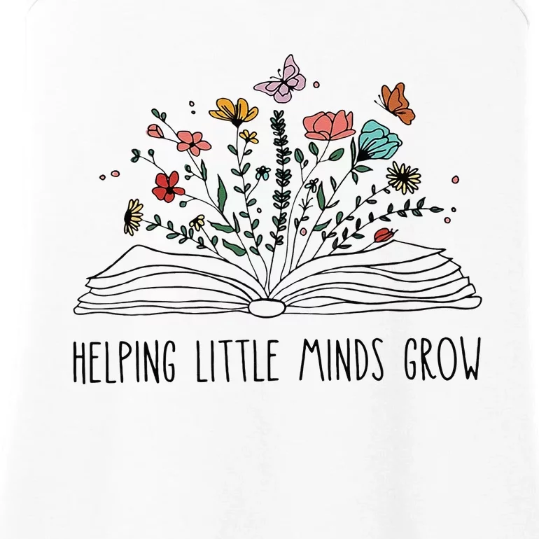 Helping Little Minds Grow Wildflowers Teacher To School Ladies Essential Tank