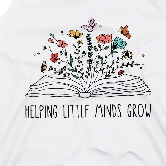 Helping Little Minds Grow Wildflowers Teacher To School Tank Top