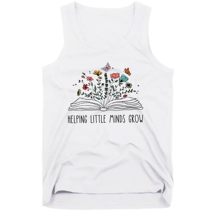 Helping Little Minds Grow Wildflowers Teacher To School Tank Top