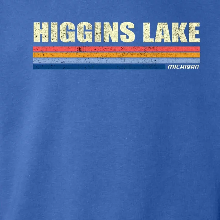 Higgins Lake Michigan Retro Style 1980's Logo Toddler Hoodie