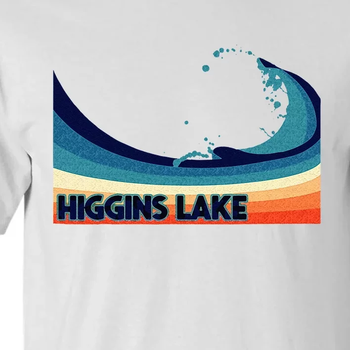 Higgins Lake Michigan Retro Boating Sailing & Fishing Tall T-Shirt