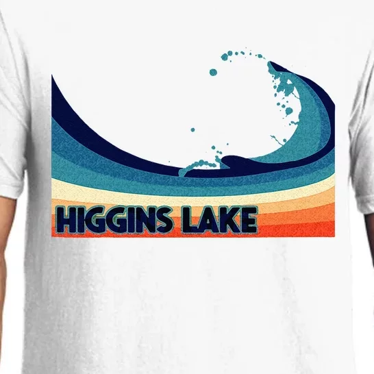 Higgins Lake Michigan Retro Boating Sailing & Fishing Pajama Set