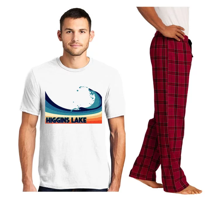 Higgins Lake Michigan Retro Boating Sailing & Fishing Pajama Set