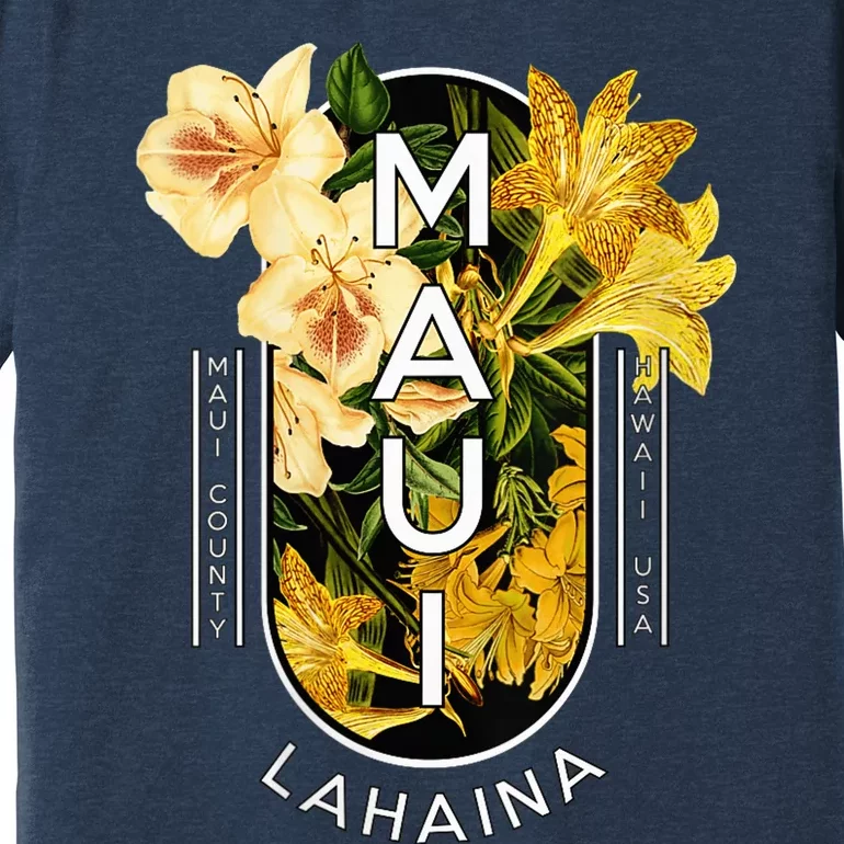 Hawaii Lahaina Maui Floral Premium T-Shirt