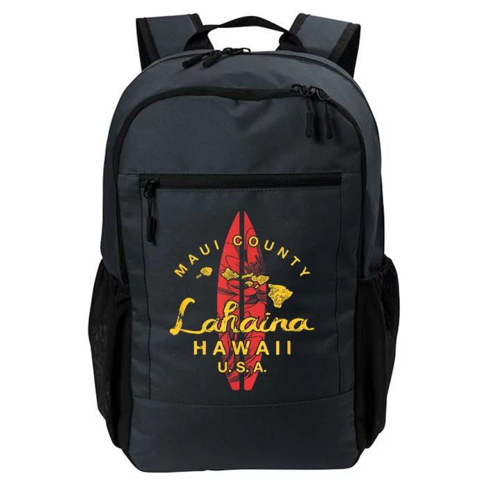 Hawaii Lahaina Maui Vintage Hawaiian Islands Surf Daily Commute Backpack