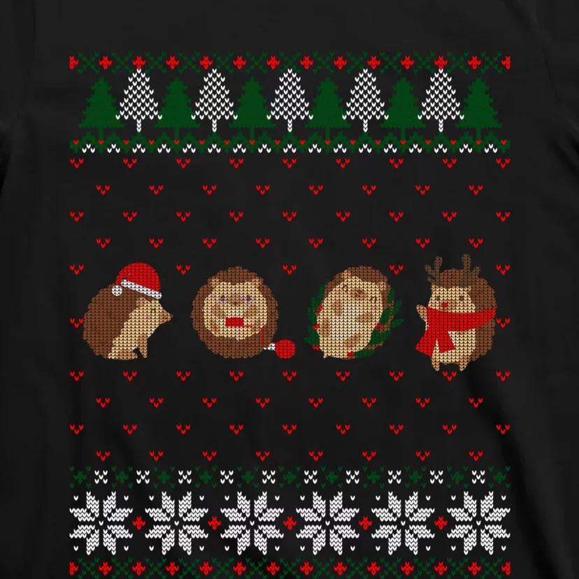 Hedgehogs Lover Merry Christmas Ugly Xmas T-Shirt