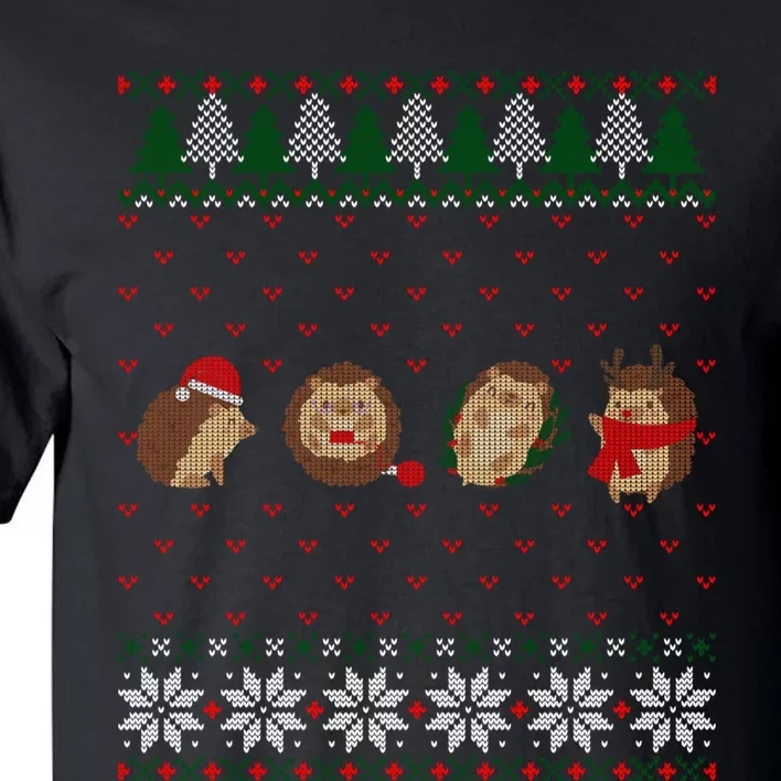 Hedgehogs Lover Merry Christmas Ugly Xmas Tall T-Shirt