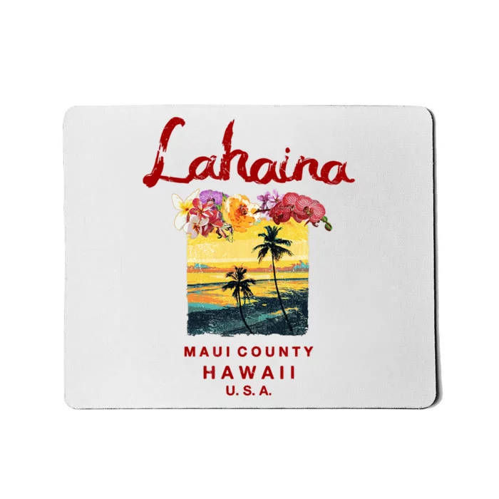 Hawaii Lahaina Maui Vintage Hawaiian Mousepad