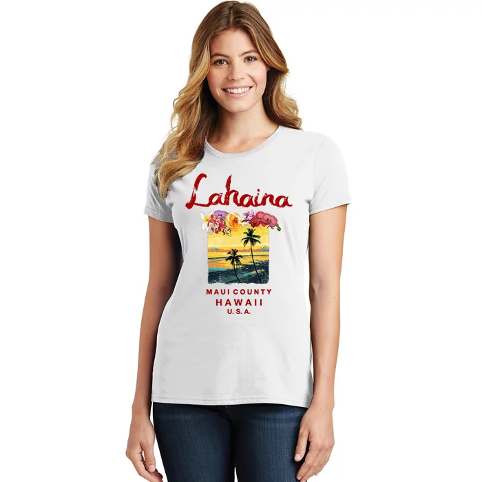 Hawaii Lahaina Maui Vintage Hawaiian Women's T-Shirt