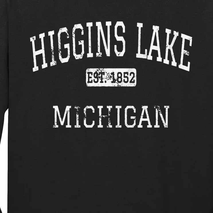 Higgins Lake Michigan MI Vintage Tall Long Sleeve T-Shirt