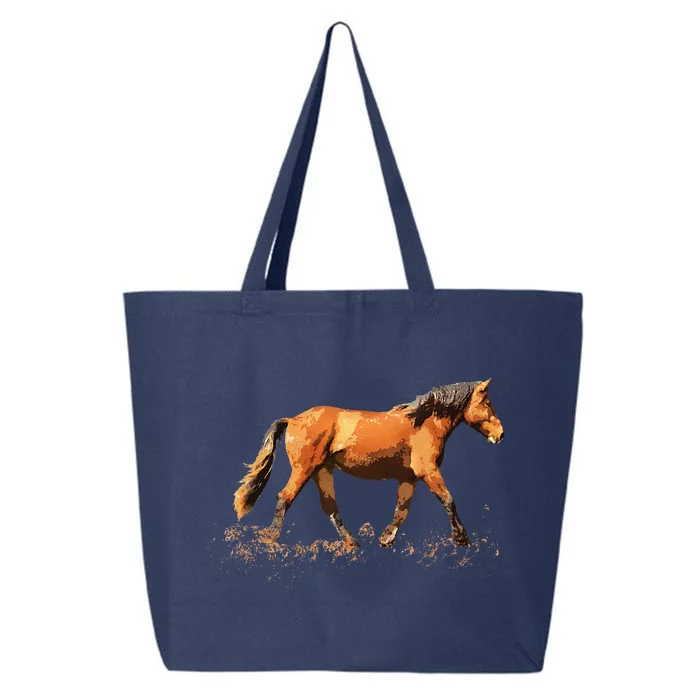 Horse Lover Man Woman Girl Loves Horses Gift Rider Riding 25L Jumbo Tote