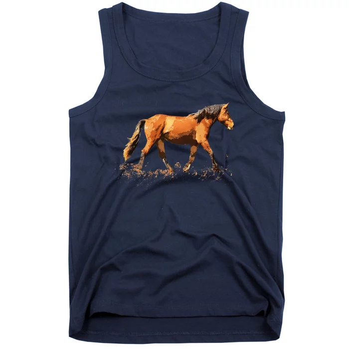 Horse Lover Man Woman Girl Loves Horses Gift Rider Riding Tank Top