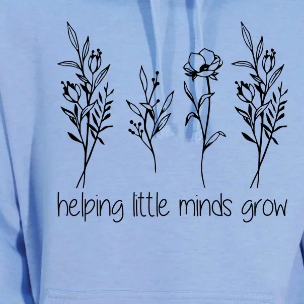 Helping Little Minds Grow Gift For Teacher Unisex Surf Hoodie