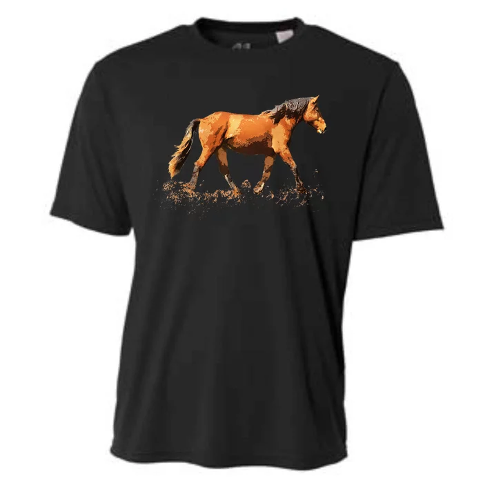 Horse Lover Man Woman Loves Horses Gift Rider Riding Cooling Performance Crew T-Shirt