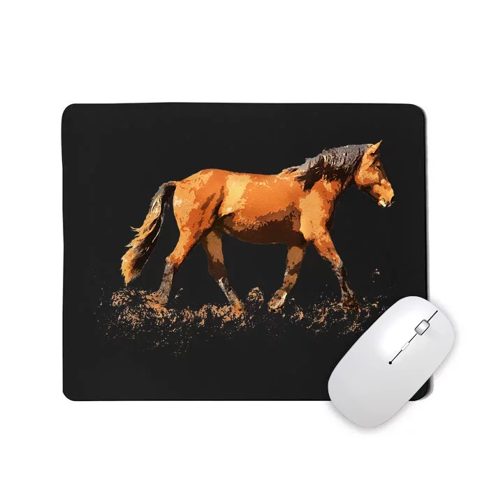 Horse Lover Man Woman Loves Horses Gift Rider Riding Mousepad