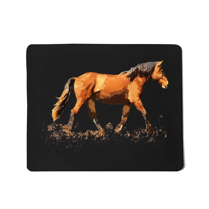 Horse Lover Man Woman Loves Horses Gift Rider Riding Mousepad