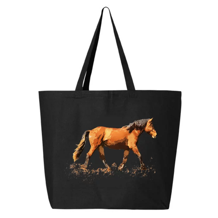 Horse Lover Man Woman Loves Horses Gift Rider Riding 25L Jumbo Tote