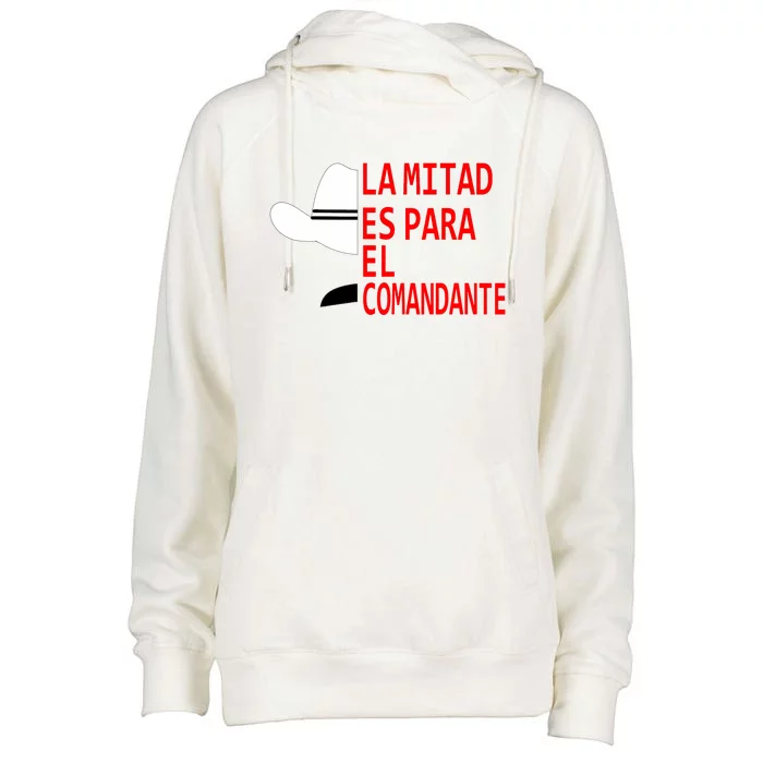 Honduras La Mitad Es Para El Comandante Womens Funnel Neck Pullover Hood