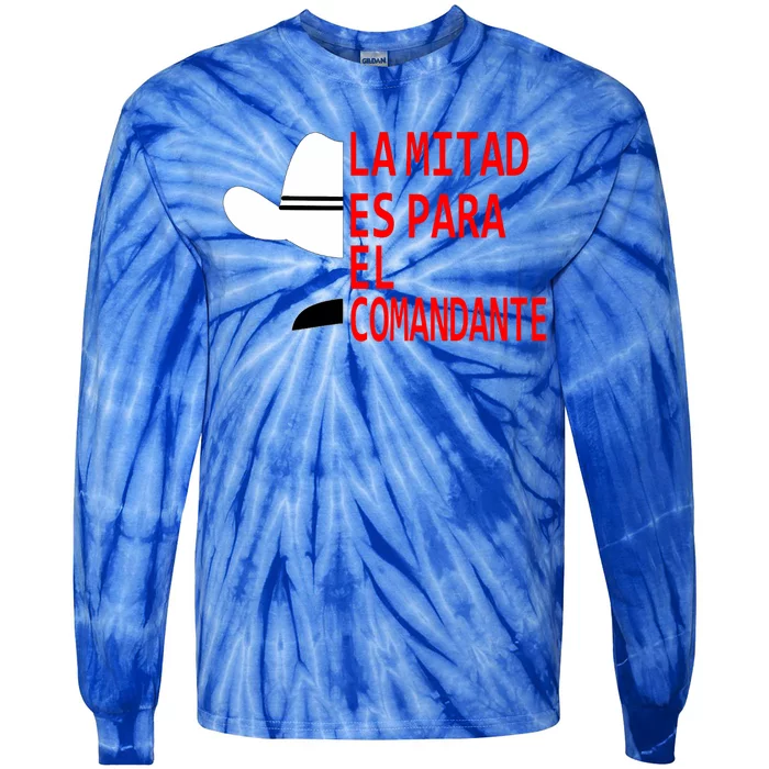 Honduras La Mitad Es Para El Comandante Tie-Dye Long Sleeve Shirt