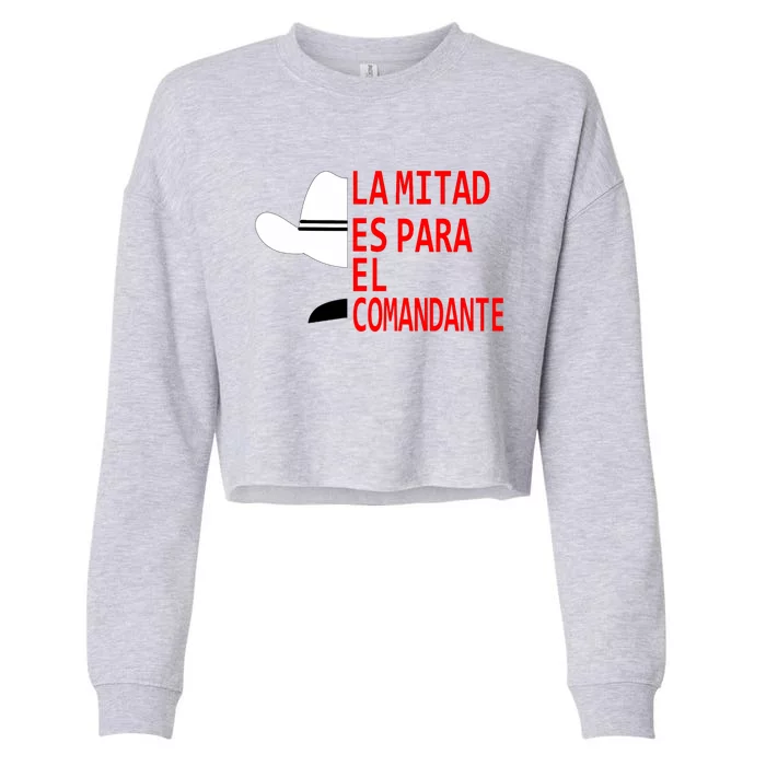 Honduras La Mitad Es Para El Comandante Cropped Pullover Crew