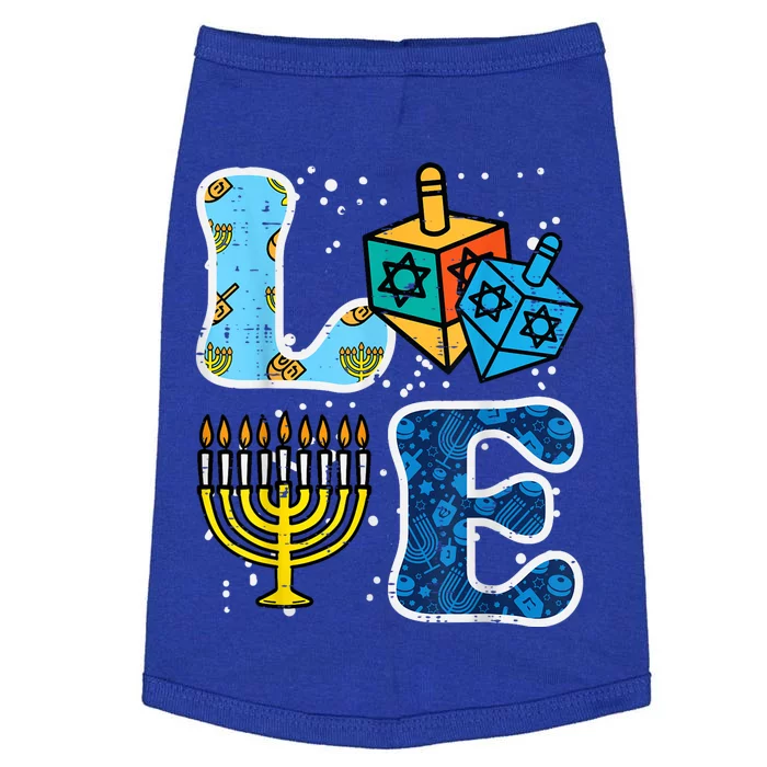 Hanukkah Love Menorah Dreidel Chanukah Jewish Doggie Tank