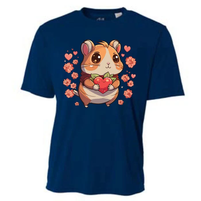 Hamster Lover Men Women Valentines Day Hamster Cooling Performance Crew T-Shirt