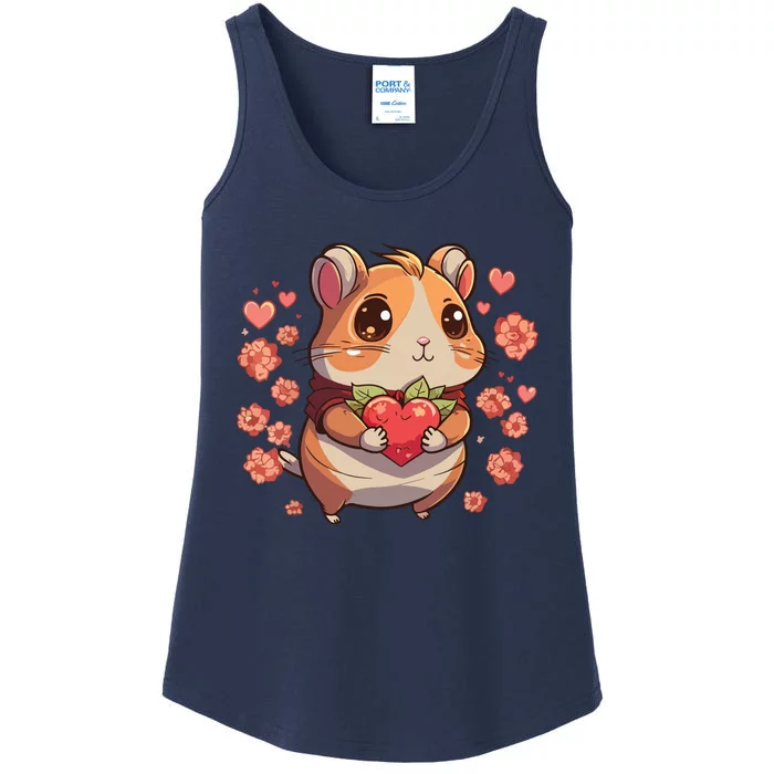 Hamster Lover Men Women Valentines Day Hamster Ladies Essential Tank