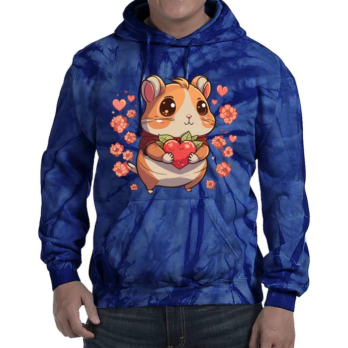 Hamster Lover Men Women Valentines Day Hamster Tie Dye Hoodie