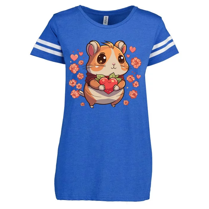 Hamster Lover Men Women Valentines Day Hamster Enza Ladies Jersey Football T-Shirt