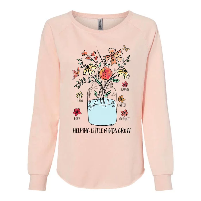 Helping Little Minds Grow LigFunny For Christmas Mom Dad Womens California Wash Sweatshirt