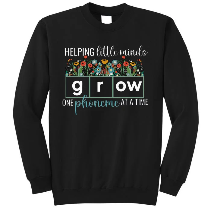 Helping Little Minds Grow One Phoneme At A Time Teacher Tall Sweatshirt