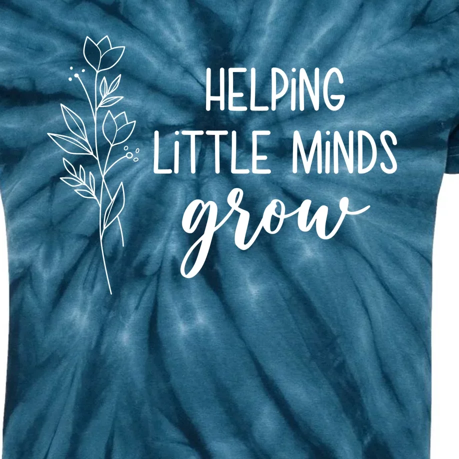 Helping Little Minds Grow Educator Teacher Kids Tie-Dye T-Shirt