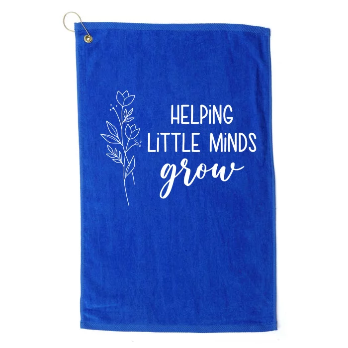 Helping Little Minds Grow Educator Teacher Platinum Collection Golf Towel