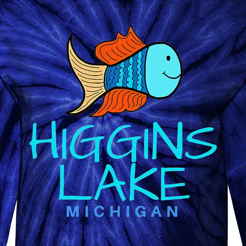 Higgins Lake Michigan , Boaters And Anglers MI Tie-Dye Long Sleeve Shirt